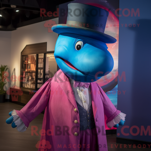 Magenta Blue Whale mascot...