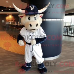 Navy Zebu mascot costume...