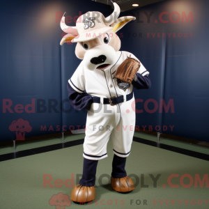 Navy Zebu maskot kostume...