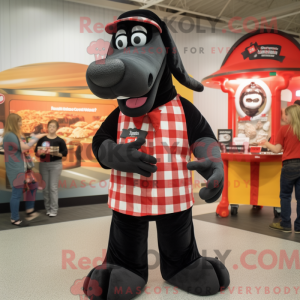 Sort Hot Dogs maskot...