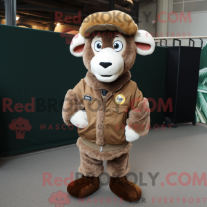 Brun Ram-maskotdraktfigure...