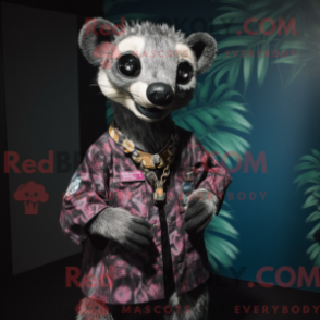 Fantasia de mascote de civeta com macacão e xales - Mascotes civeta - REBROKO_307916 - RedBrokoly.com