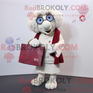 White Love Letter mascot...