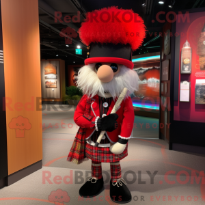 Rød sækkepibe maskot...
