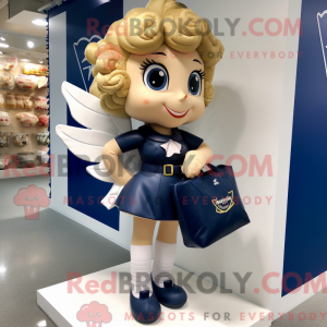 Navy Cupid-maskotdraktfigur...