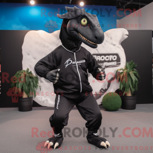 Sort Parasaurolophus maskot...