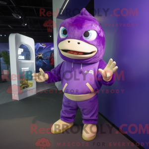 Purple Cod-mascottekostuum...