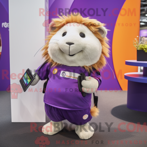 Purple Guinea Pig mascot...