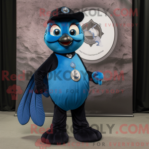 Black Blue Jay maskot...