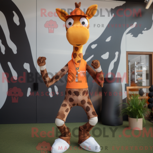 Rust Giraffe maskot kostume...