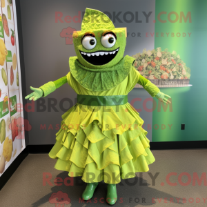 Postava maskota Lime Green...