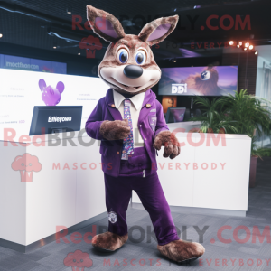 Purple Deer mascot costume...