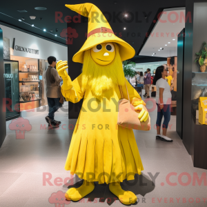 Gul heks maskot kostume...