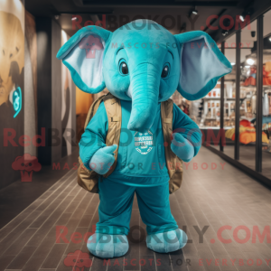 Turkis elefant maskot...