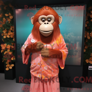 Fersken orangutang maskot...
