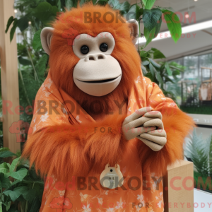 Fersken orangutang maskot...