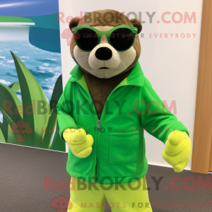 Lime Green Otter mask...