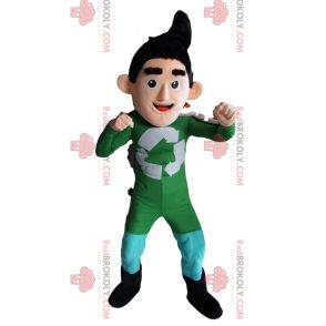 Recyklace maskot superhrdiny v zeleném oblečení