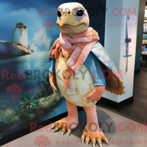 Peach Sea Turtle mascot...