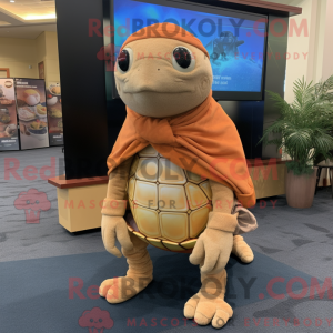 Peach Sea Turtle mascot...