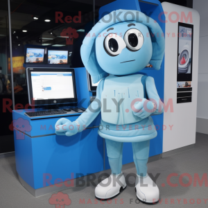 Postava maskota Sky Blue...