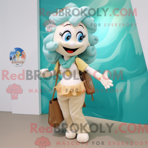 Cream Mermaid mascot...