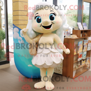 Cream Mermaid mascot...