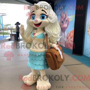 Cream Mermaid mascot...