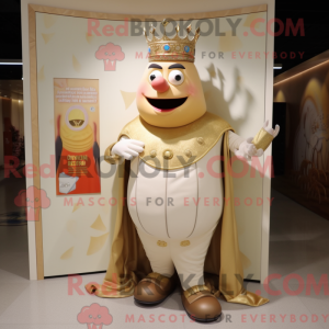 Tan King mascot costume...