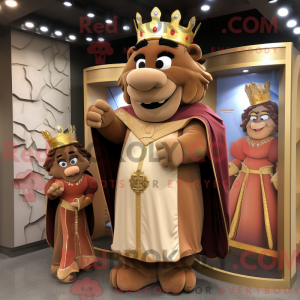 Tan King maskotdraktfigur...