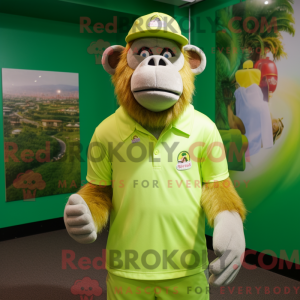 Postava maskota Lime Green...