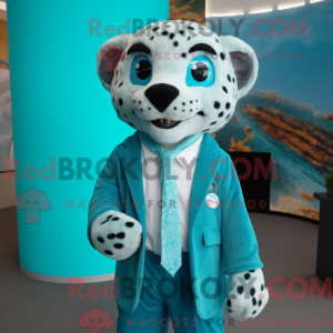 Turquoise Cheetah mascot...