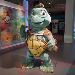Schildpad mascotte kostuum...