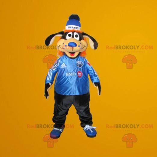 Mascote cachorro preto e laranja - Redbrokoly.com