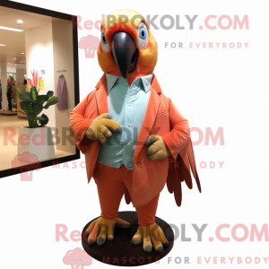 Peach Parrot maskot kostume...