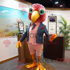 Peach Parrot maskot kostume...