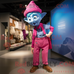 Magenta Elf-mascottekostuum...