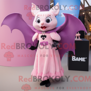 Roze Bat-mascottekostuum...