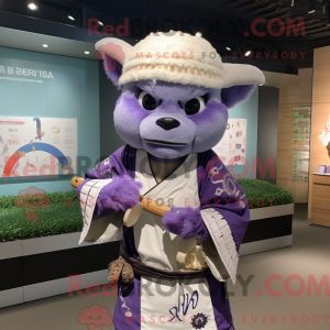 Lavender Samurai mascot...