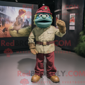 Maroon Green Beret maskot...