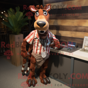 Rust Okapi-maskotdraktfigur...