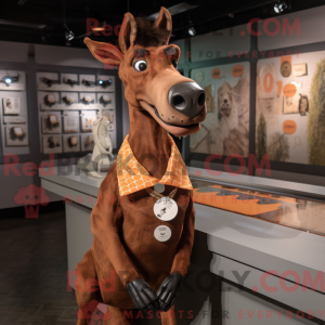 Rust Okapi mascot costume...