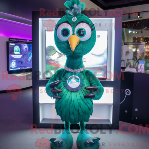 Groene Pauw mascottekostuum...