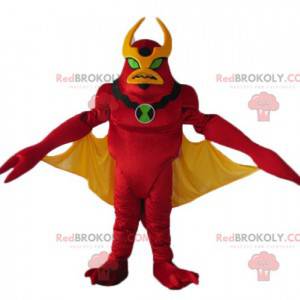 Red and yellow robot mascot alien toy - Redbrokoly.com