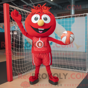 Rød Voleibol Nett máscara...