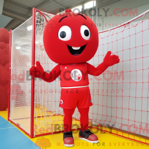 Rød Voleibol Nett máscara...