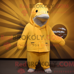 Gull pukkelhval maskot...