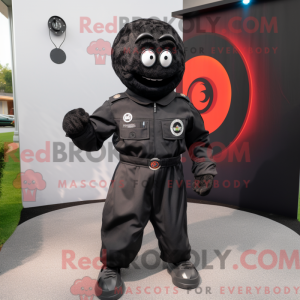 Sort Granat maskot kostume...