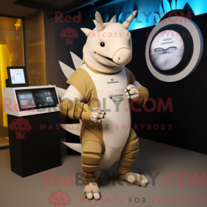 Cream Armadillo mascot...