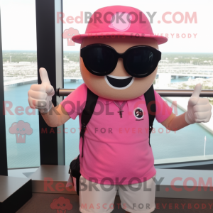 Rosa anheng maskot kostyme...
